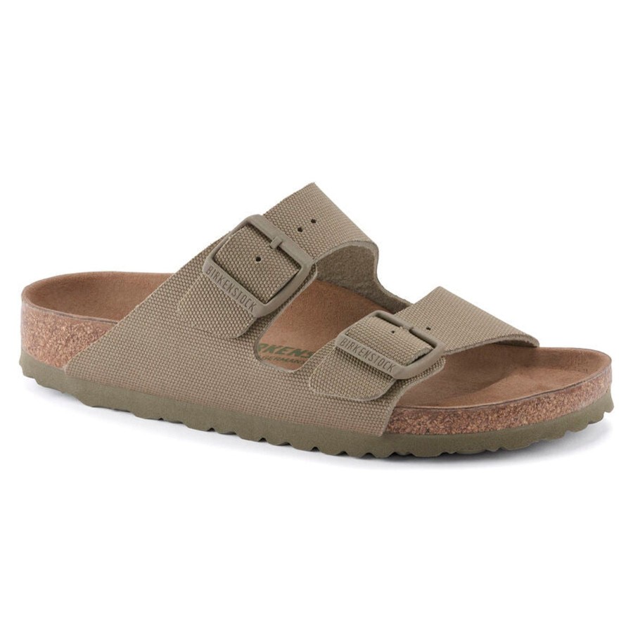 Women Birkenstock Sandals | Arizona Tex Canvas-Vegan-Faded Khaki