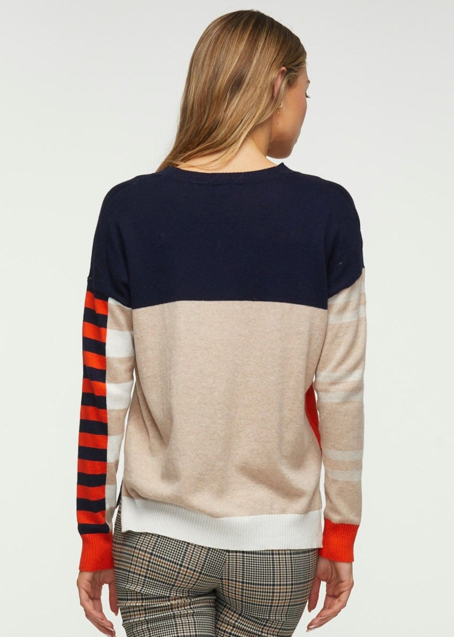 Women Zaket & Plover Sweaters | W'S Eclectic Intarsia Sweater- Navy