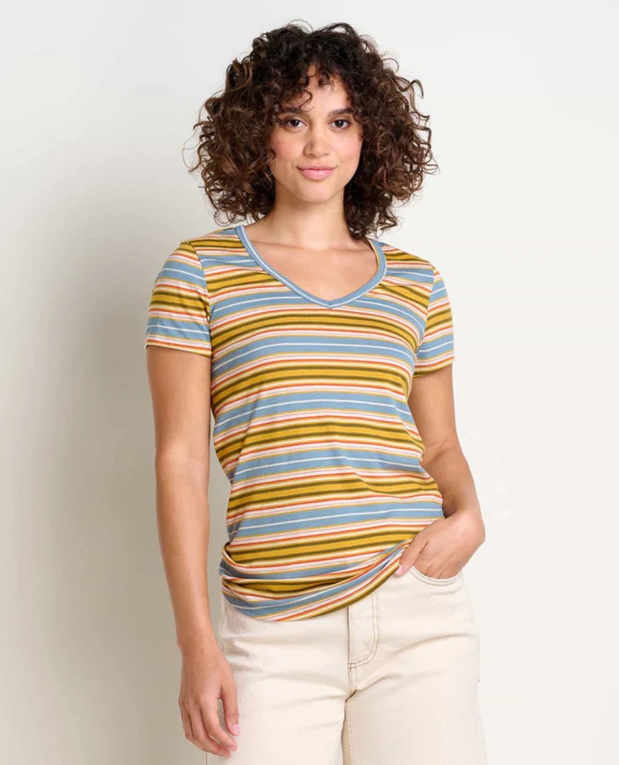 Women Toad&Co Shirts | W'S Marley Short Sleeve Tee- North Shore Multi Stripe