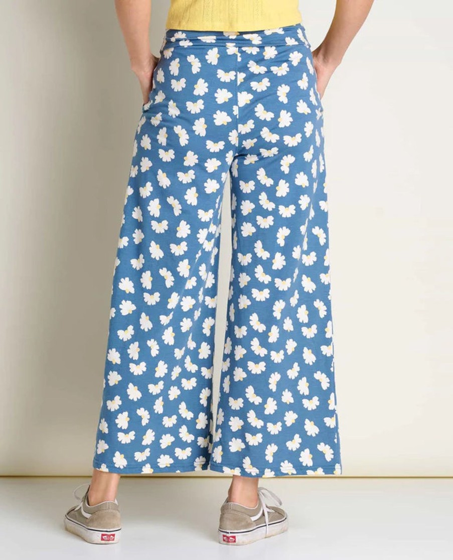 Women Toad and Co. Pants | W'S Chaka Wide Leg Pant- Pacific Half Daisy Print