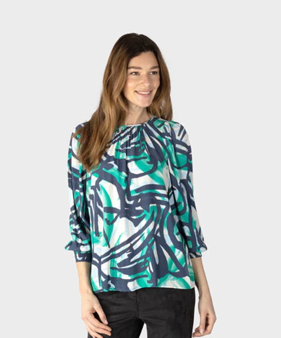 Women sandwich Shirts | Print Blouse-Moonbeam