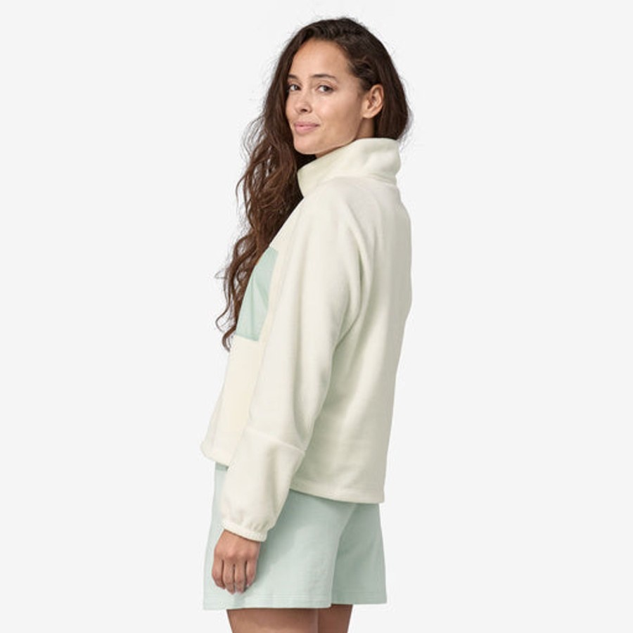 Women Patagonia Sweaters | W'S Microdini 1/2-Zip Fleece Pullover -Birch White