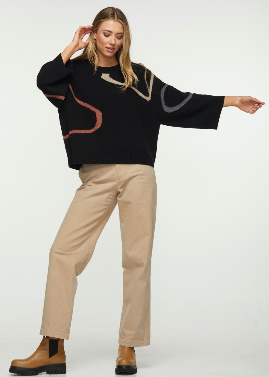 Women Zaket & Plover Sweaters | W'S Swirl Sweater-Black