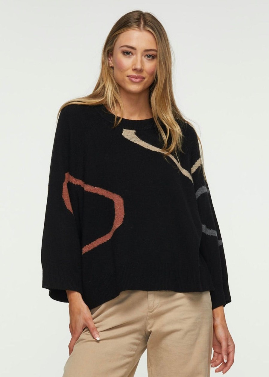 Women Zaket & Plover Sweaters | W'S Swirl Sweater-Black