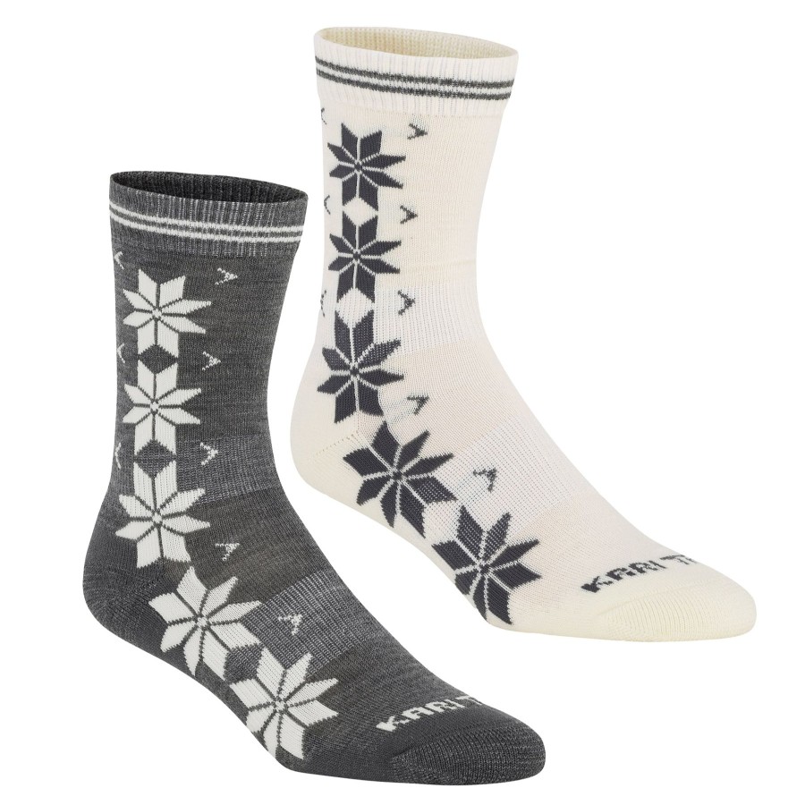 Women Kari Traa Socks | W'S Vinst Wool Sock 2 Pack-Dus (Size 39-41)