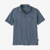 Men Patagonia Shirts | M'S Daily Polo-Fathom Stripe: New Navy