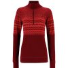 Women Kari Traa Sweaters | W'S Silja Half Zip Baselayer-Rouge