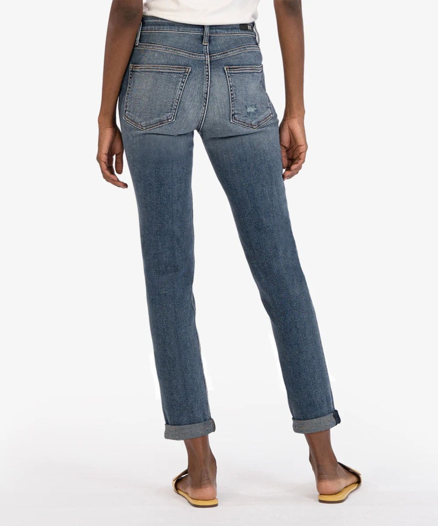 Women Kut Denim Pants | Rachael High Rise Mom Jean-Cleanse Wash