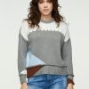 Women Zaket & Plover Sweaters | W'S Intarsia Trim Sweater-Cloud