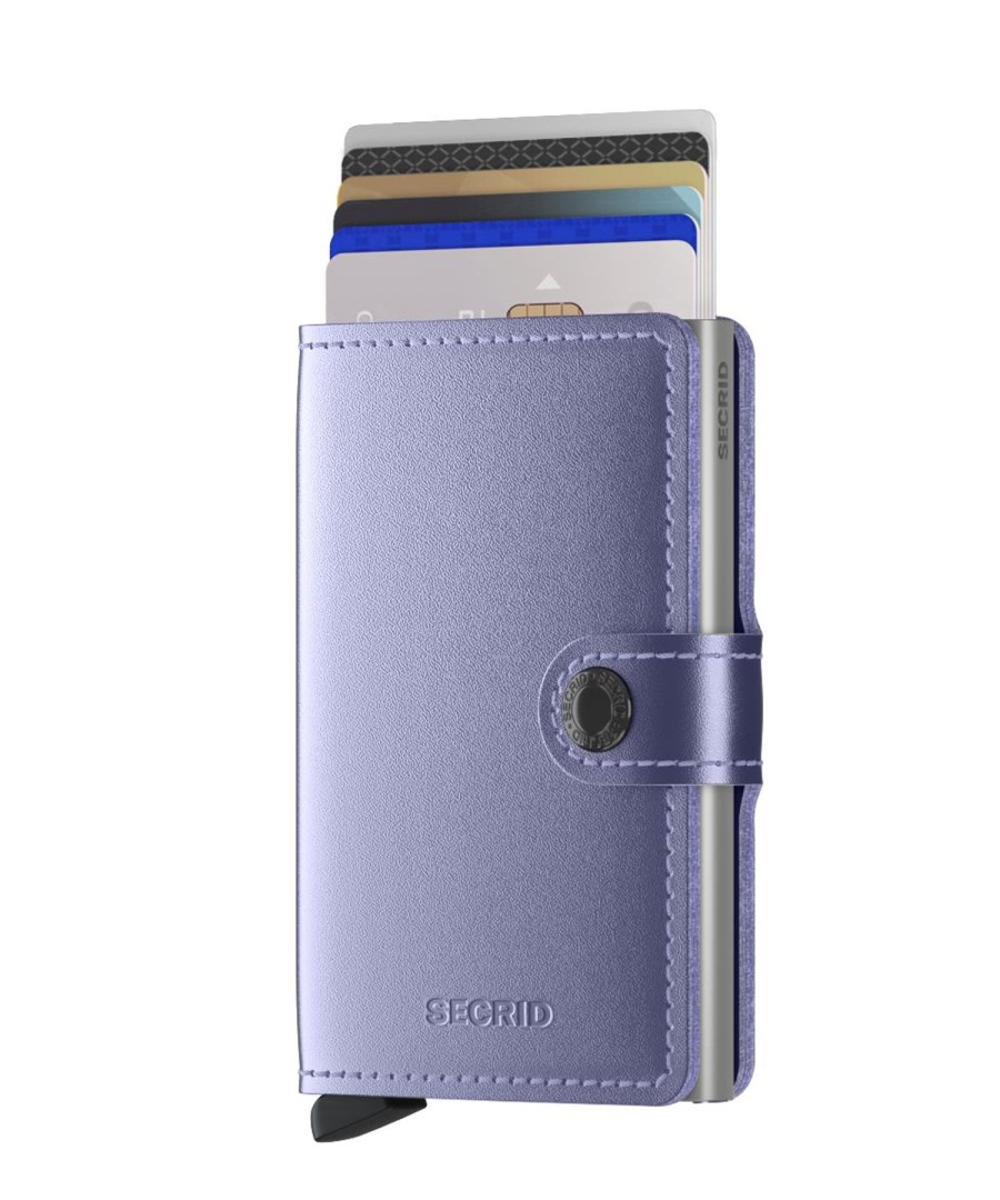 Women Secrid Wallets | Miniwallet-Metallic Lila