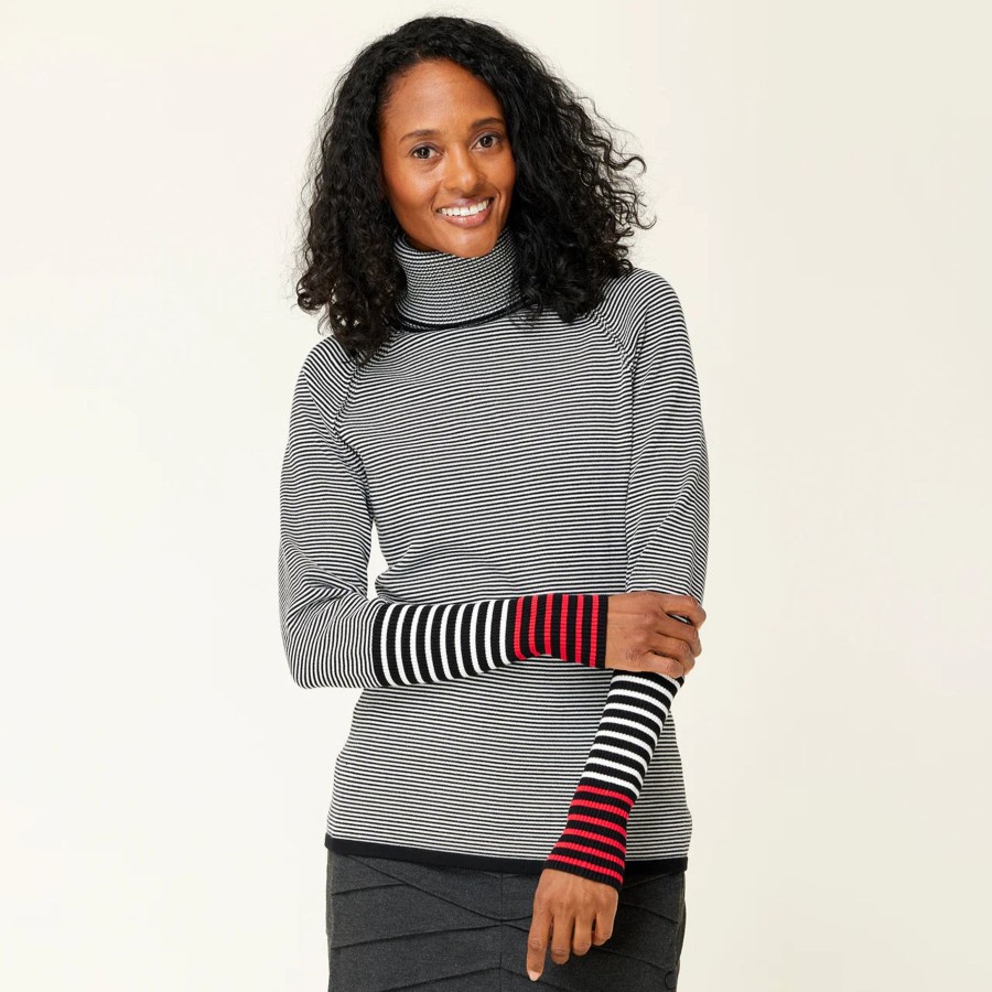 Women Krimson and Klover Shirts | W'S Cleo Turtle Neck-Black/Snow