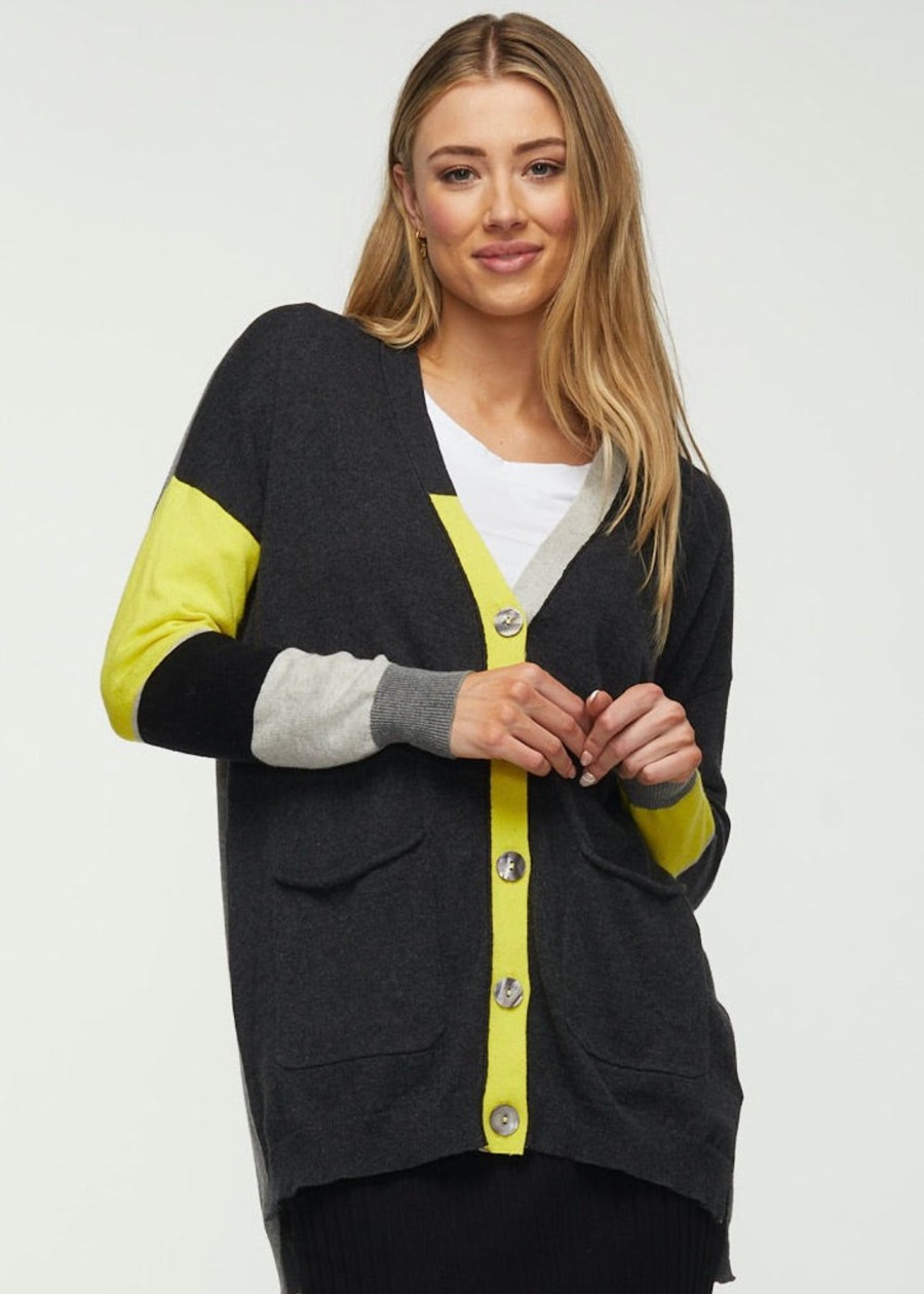 Women Zaket & Plover Sweaters | W'S Cheerful Cardi- Charcoal