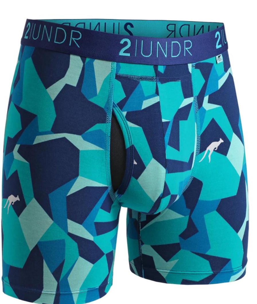 Men 2 UNDR | Swing Shift Boxer Brief-Water Camo