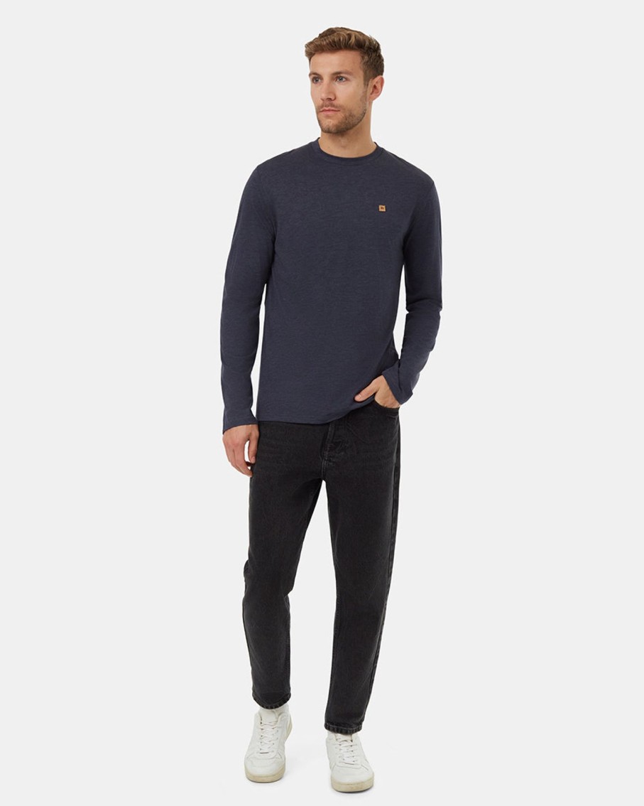 Men Ten Tree Shirts | M'S Classic Long Sleeve- Midnight Blue Heather