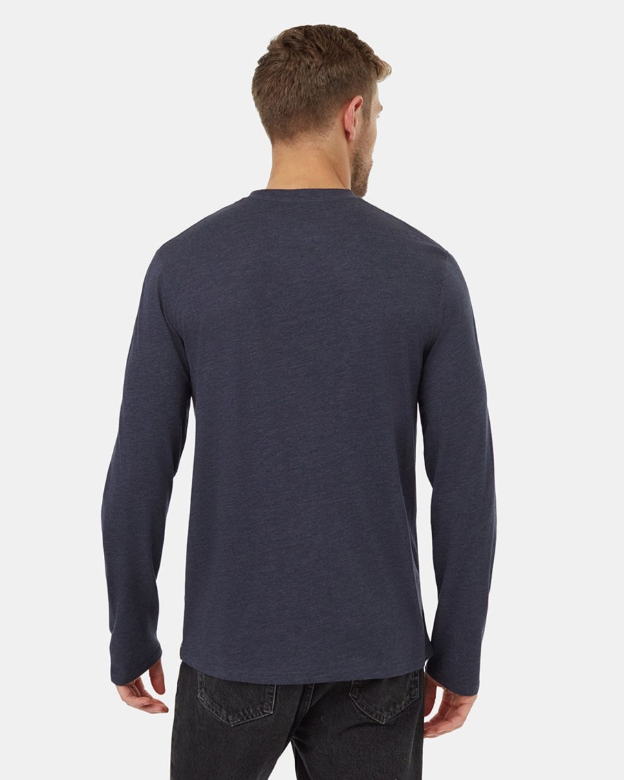 Men Ten Tree Shirts | M'S Classic Long Sleeve- Midnight Blue Heather