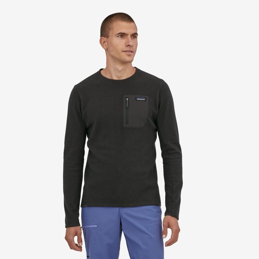 Men Patagonia Sweaters | M'S R1® Air Crew-Black