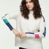 Women Zaket & Plover Sweaters | W'S Check Funnel Sweater-Snow