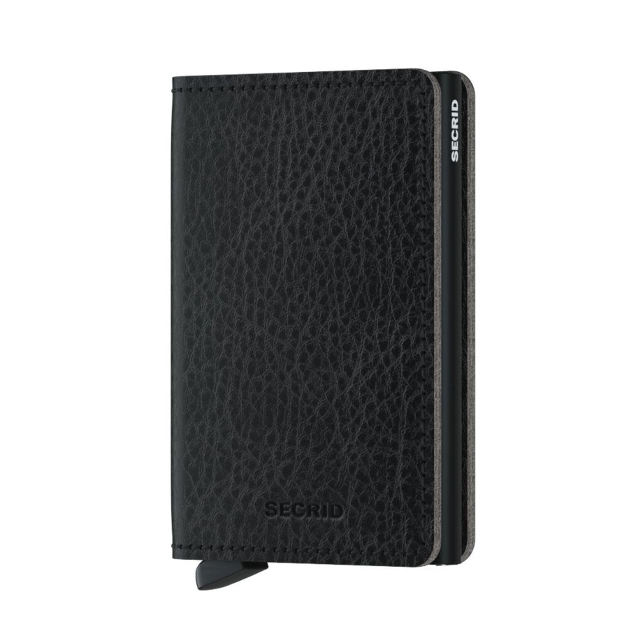 Women Secrid Wallets | Slimwallet-Vegetable Tanned Leather-Black/Black