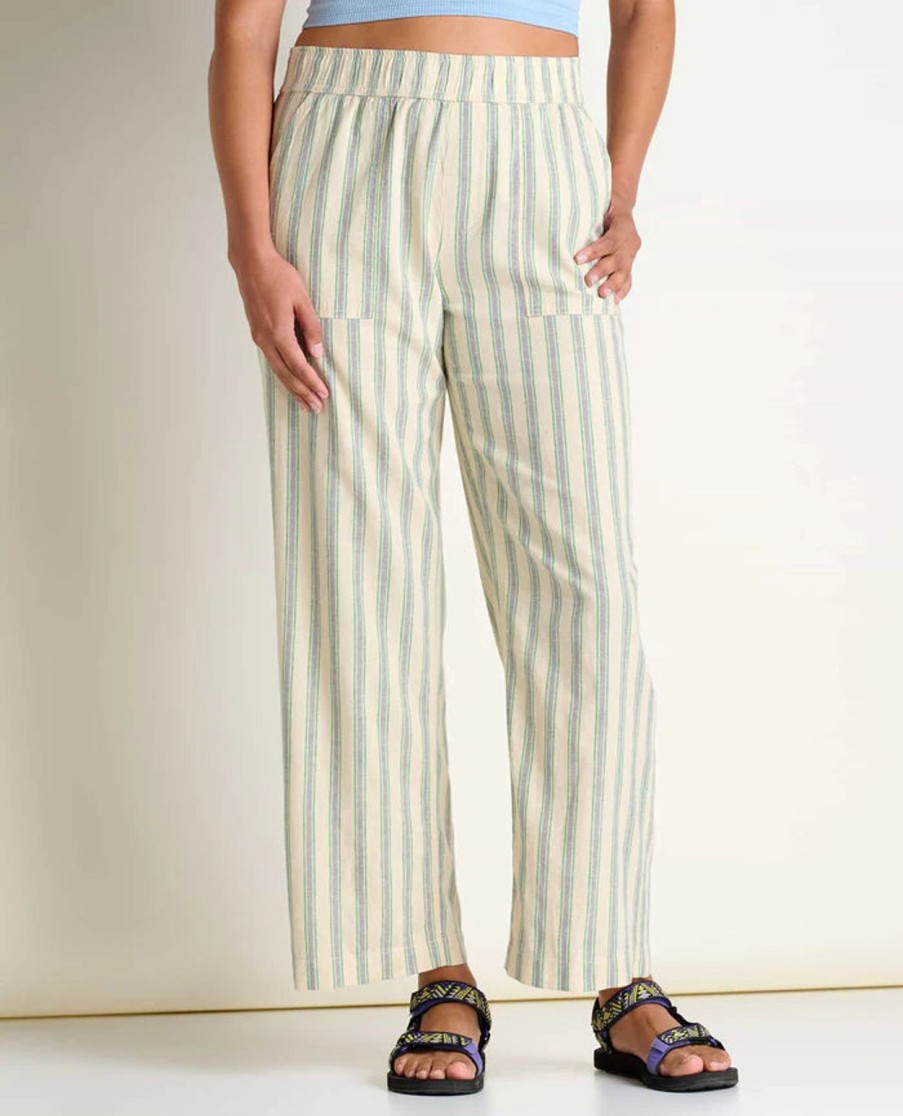 Women Toad&Co Pants | W'S Taj Hemp Pant-Barley Stripe