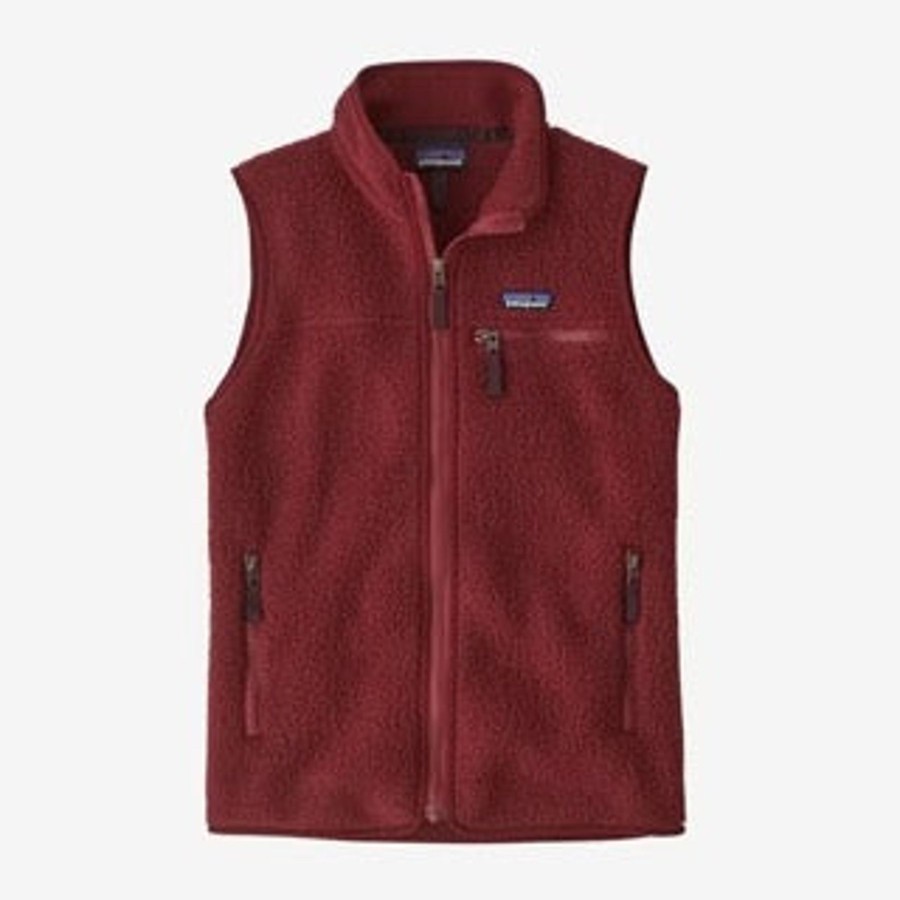 Women Patagonia Jackets | W'S Retro Pile Fleece Vest-Carmine Red