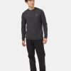 Men Ten Tree Sweaters | M'S Hemp Classic Henley Longsleeve- Meteorite Black Heather