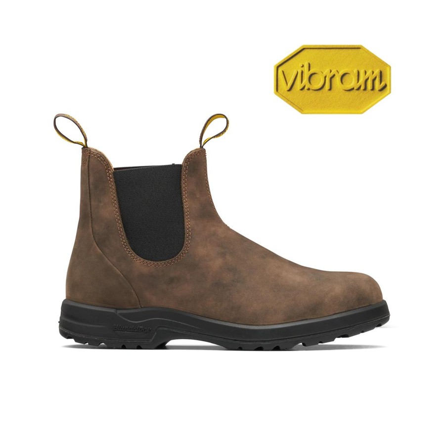 Women Blundstone Boots | All Terrain 2056-Vibram Sole Rustic Brown